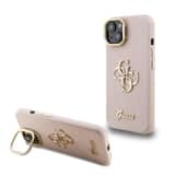 Variation Guess 4G Logo met Camerastand functie iPhone 15 hoesje – Roze