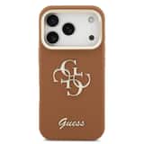 Variation Guess 4G Logo met Camerastand functie iPhone 17 Pro hoesje – Bruin