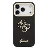 Variation Guess 4G Logo met Camerastand functie iPhone 17 Pro hoesje – Zwart