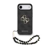 Variation Guess 4G Metal Logo iPhone Air hoesje – Met Polskoord – Zwart