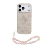 Variation Guess 4G Metal Logo iPhone 17 Pro Max hoesje – Met Polskoord – Roze
