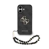 Variation Guess 4G Metal Logo iPhone 17 hoesje – Met Polskoord – Zwart