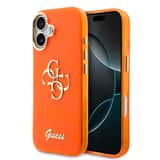 Variation Guess IML 4G Script Metal Logo Hoesje iPhone 17 – Oranje