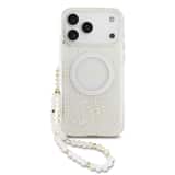 Variation Guess IML Flowers Allover iPhone 17 Pro Max hoesje – Met MagSafe en Koord – Wit