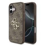 Variation Guess PU 4G Metal Logo Hoesje iPhone 17 – Bruin