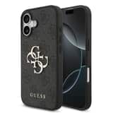 Variation Guess PU 4G Metal Logo Hoesje iPhone 17 – Grijs