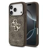Variation Guess PU 4G Metal Logo Hoesje iPhone 17 Pro – Bruin