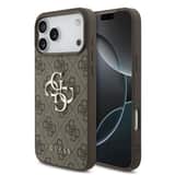 Variation Guess PU 4G Metal Logo Hoesje iPhone 17 Pro Max – Bruin