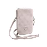 Variation Guess PU 4G Triangle Logo Universeel Telefoontasje met Rits – Roze