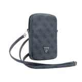 Variation Guess PU 4G Triangle Logo Universeel Telefoontasje met Rits – Zwart