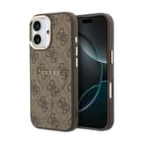 Variation Guess PU Leather 4G Gold Frame MagSafe Hoesje iPhone 17 – Bruin