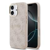 Variation Guess PU Leather 4G Gold Frame MagSafe Hoesje iPhone 17 – Roze