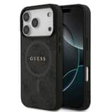 Variation Guess PU Leather 4G MagSafe Hoesje iPhone 17 Pro – Zwart