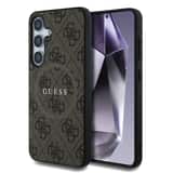 Variation Guess PU Leer 4G Logo met MagSafe Samsung Galaxy S25 – Bruin