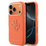 Variation Guess PU Resin Logo Hoesje iPhone 17 Pro – Oranje