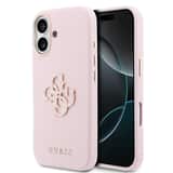 Variation Guess PU Resin Logo Hoesje iPhone 17 – Roze