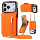 Variation Solidenz Fashion Portemonnee hoesje met koord iPhone 17 Pro Max – Oranje