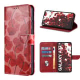 Variation Solidenz Bookcase hoesje Samsung Galaxy A37 – Romantische klaproos (Rood) | 3 pasjes, magnetische sluiting, kickstand