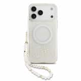Variation Guess IML Flowers Allover Strap MagSafe hoesje voor iPhone 18 Pro Max wit