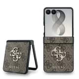 Variation Guess PU 4G Metal Logo Hoesje Samsung Galaxy Z Flip 8 – Bruin