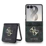 Variation Guess PU 4G Metal Logo Hoesje Samsung Galaxy Z Flip 8 – Grijs