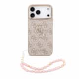 Variation Guess 4G Metal Logo backcover met polsband voor iPhone 18 Pro Max – roze
