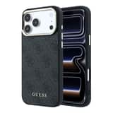 Variation Guess PU Leather 4G Gold Frame MagSafe Hoesje iPhone 18 Pro / 17 Pro – Zwart