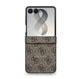 Variation Guess PU Leather 4G Magnetisch Hoesje Samsung Galaxy Z Flip 8 – Bruin