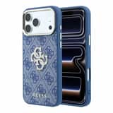 Variation Guess 4G Strass Metal Logo backcover voor iPhone 18 Pro Max blauw
