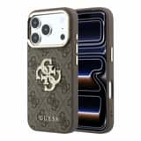 Variation Guess PU 4G Strass Metal Logo hoesje voor iPhone 18 Pro Max bruin