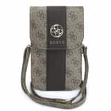 Variation Guess 4G Stripe Metal Logo telefoon-crossbodytas bruin