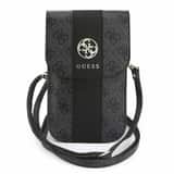 Variation Guess 4G Stripe Metal Logo telefoon crossbodytas zwart