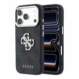 Variation Guess PU 4G Strass Metal Logo hoesje voor iPhone 17 Pro Max en iPhone 18 Pro Max – Zwart