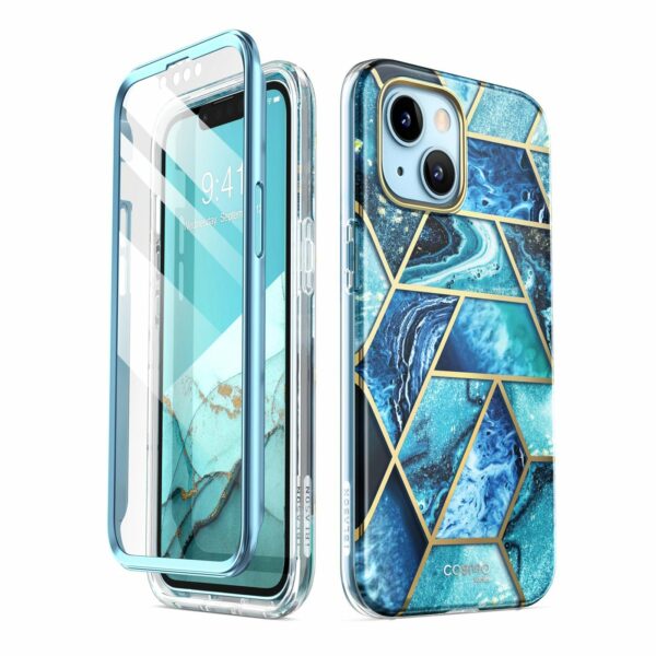Cosmo 360 Smartphone Case with Screen Protector iPhone 13 - Marble Ocean