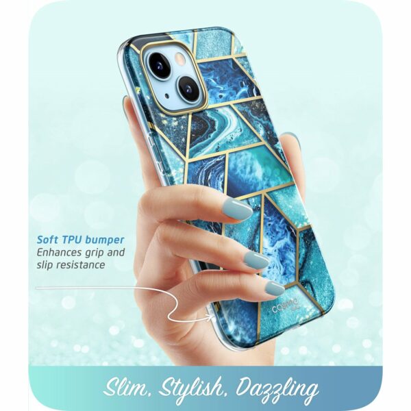 Cosmo 360 Smartphone Case with Screen Protector iPhone 13 - Marble Ocean - Image 4