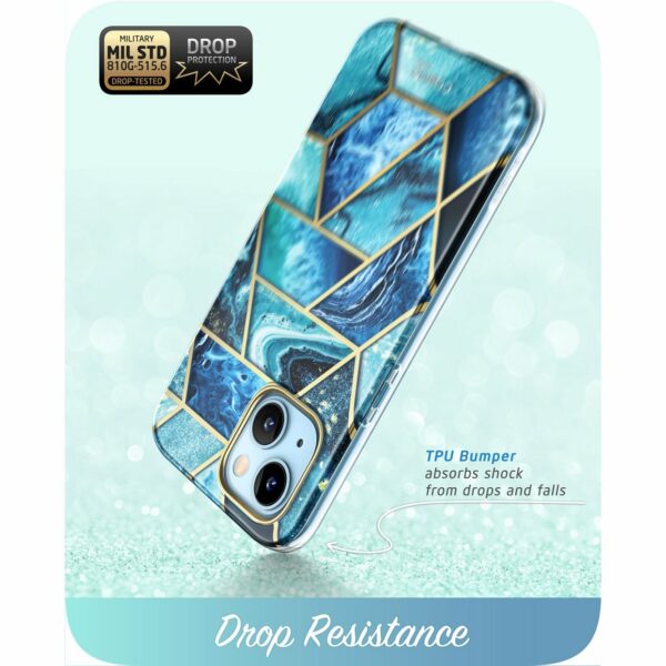 Cosmo 360 Smartphone Case with Screen Protector iPhone 13 - Marble Ocean - Image 5