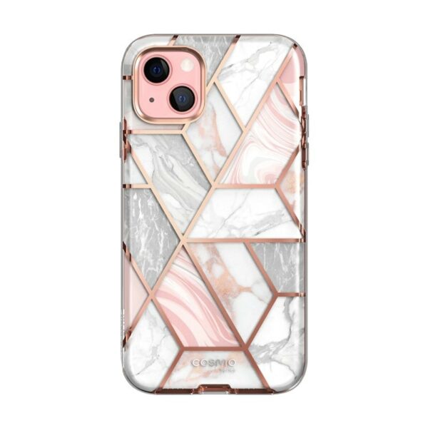 Cosmo 360 Phone Case with Screen Protector iPhone 13 - Marble White - Image 2