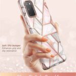 Cosmo 360 Back Cover met Screen Protector Samsung S20 FE Marmer Wit - Afbeelding 7