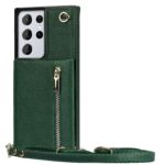 Solidenz Fashion Wallet met koord Samsung S21 Ultra - Groen - Afbeelding 2