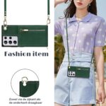 Solidenz Fashion Wallet met koord Samsung S21 Ultra - Groen - Afbeelding 4
