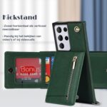 Solidenz Fashion Wallet met koord Samsung S21 Ultra - Groen - Afbeelding 7