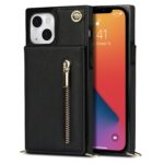 Fashion Wallet case with lanyard iPhone 14 Plus - Black - Image 2
