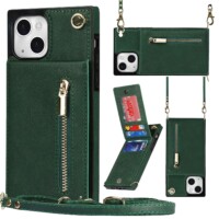 Solidenz Fashion Wallet with lanyard iPhone 13 Mini – Green