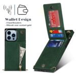 Solidenz Fashion Wallet with lanyard iPhone 15 Pro - Green - Image 4