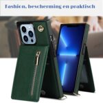Solidenz Fashion Wallet with lanyard iPhone 15 Pro - Green - Image 5
