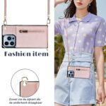 Solidenz Fashion Wallet with lanyard iPhone 13 Pro - Rose Gold - Image 3