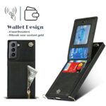 Solidenz Fashion Wallet with lanyard Samsung S21 FE - Black - Image 5