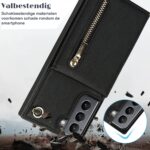 Solidenz Fashion Wallet with lanyard Samsung S21 FE - Black - Image 6