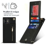 Solidenz Fashion Wallet met koord iPhone 12 Pro - 12 - Zwart - Afbeelding 5