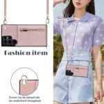Fashion wallet case with cord Samsung S23 Ultra - Rose gold - Image 2